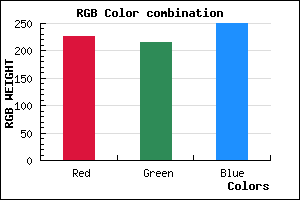 rgb background color #E3D8FA mixer