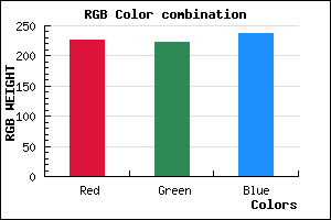 rgb background color #E3DFED mixer