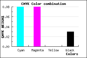#E3E3F7 color CMYK mixer