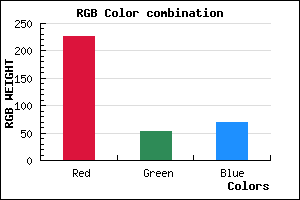 rgb background color #E33546 mixer
