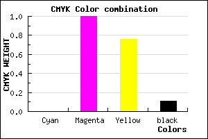 #E40036 color CMYK mixer