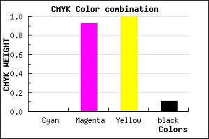 #E41000 color CMYK mixer
