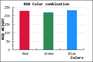 rgb background color #E4DBE7 mixer
