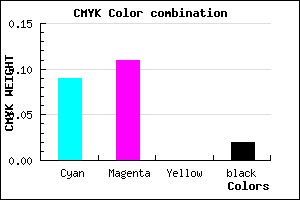 #E4DFFB color CMYK mixer