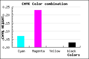 #E5BDF7 color CMYK mixer