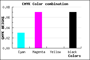 #E5DCEC color CMYK mixer