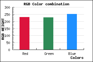 rgb background color #E5E4FC mixer