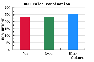 rgb background color #E5E5FB mixer