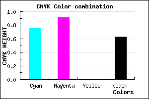 #17085E color CMYK mixer