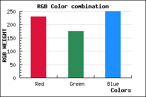 rgb background color #E6B0FA mixer