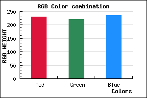 rgb background color #E6DCEC mixer
