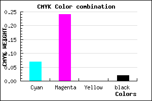 #E7BDF9 color CMYK mixer