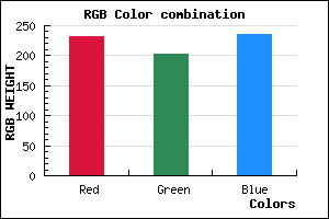 rgb background color #E8CBEB mixer
