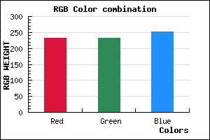 rgb background color #E9E8FC mixer