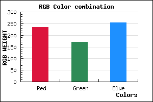 rgb background color #EAAAFF mixer