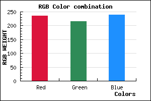 rgb background color #EBD7EF mixer