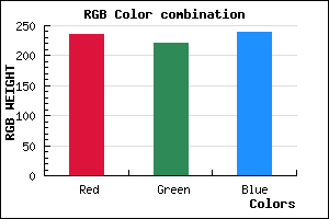 rgb background color #EBDDEF mixer