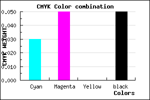 #EBE6F2 color CMYK mixer