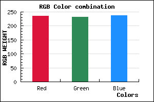 rgb background color #EBE7ED mixer