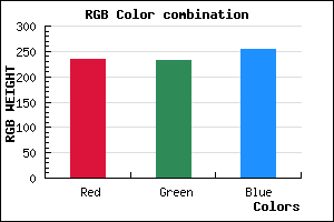 rgb background color #EBE9FD mixer