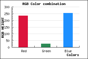 rgb background color #EB1AFE mixer