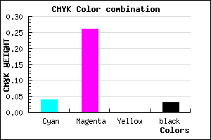 #ECB7F7 color CMYK mixer