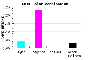 #ECBDF7 color CMYK mixer