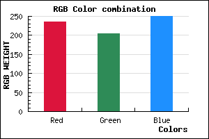 rgb background color #ECCDFA mixer