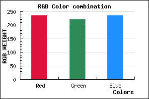 rgb background color #ECDCEB mixer