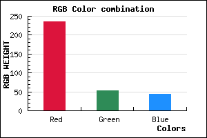 rgb background color #EC352C mixer