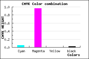 #ED0BFA color CMYK mixer