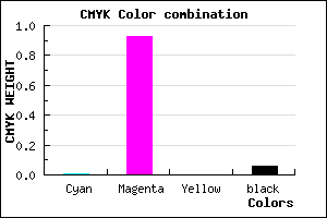 #ED11F0 color CMYK mixer