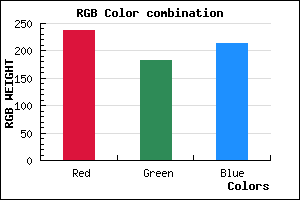 rgb background color #EDB7D5 mixer