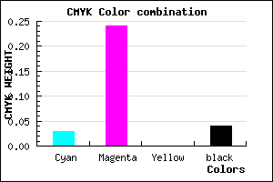#EDB9F4 color CMYK mixer