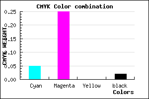 #EDBBFA color CMYK mixer