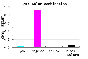 #ED13F3 color CMYK mixer