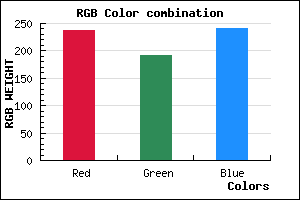 rgb background color #EDC0F0 mixer