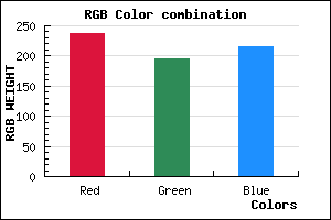 rgb background color #EDC4D8 mixer