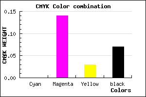 #EDCCE7 color CMYK mixer