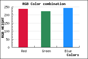 rgb background color #EDDEF2 mixer