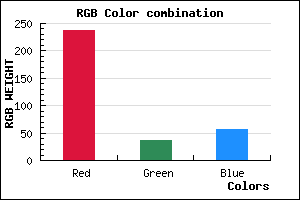 rgb background color #ED2438 mixer