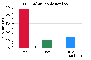 rgb background color #ED2F46 mixer