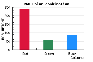 rgb background color #ED3658 mixer