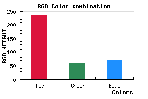rgb background color #ED3A46 mixer