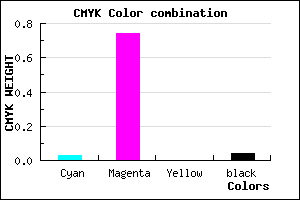 #ED40F4 color CMYK mixer
