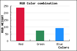 rgb background color #ED495C mixer