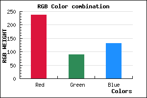 rgb background color #ED5A84 mixer