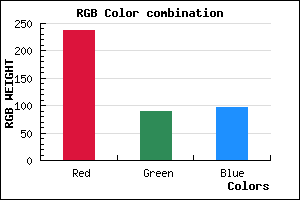 rgb background color #ED5A60 mixer
