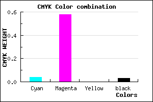 #EE67F8 color CMYK mixer