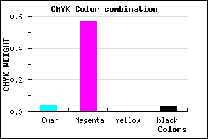 #EE69F7 color CMYK mixer